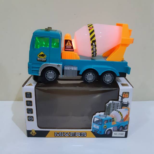 Mainan Truk Molen Bump &amp; Go Edukatif - Mobil Mixer Truck Anak Baterai