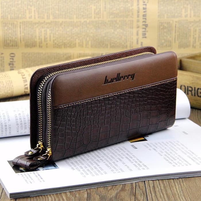 DOMPET MOTIF KULIT BUAYA PRIA/WANITA BAELLERRY ORIGINAL IMPORT