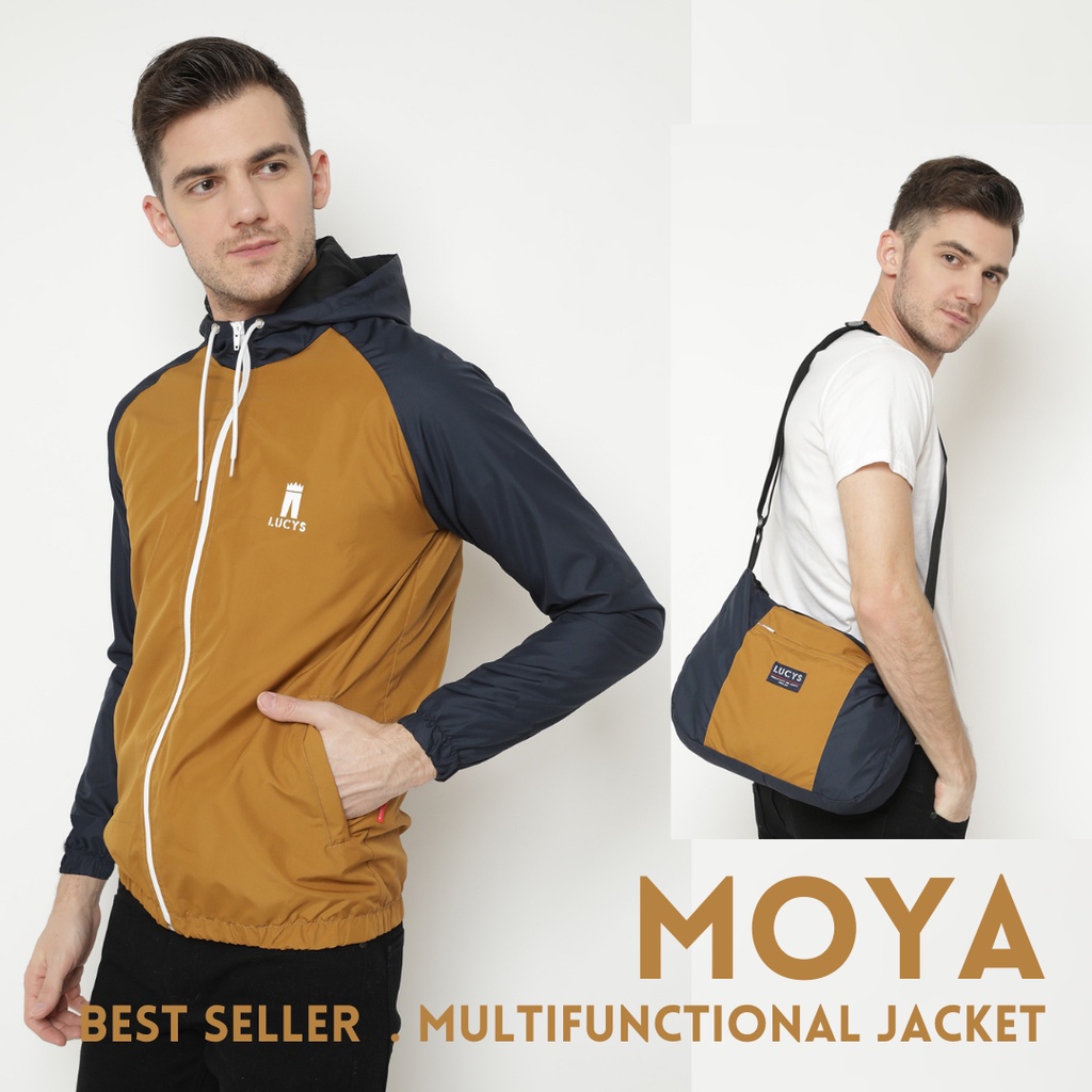JAKET MULTIFUNGSI UNIK TAS PRIA WANITA MOYA