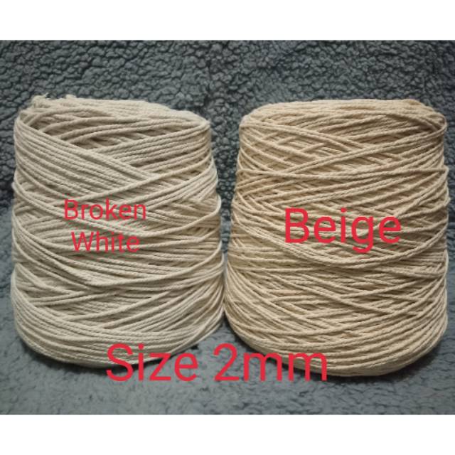 Tali katun//tali rajut premium size 2mm(1kg)