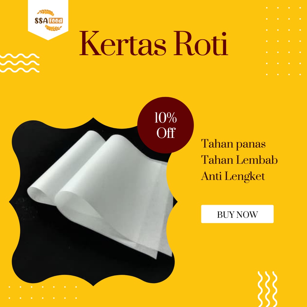 Kertas Roti / Kertas Bakpao / Alas Loyang / Baking Papper