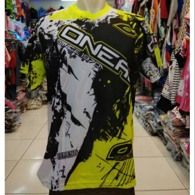 Jersey sepeda atau cross ONEAL kuning