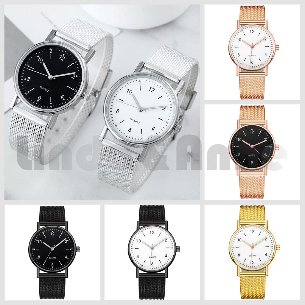 Jam Tangan Analog Quartz Strap Rantai Pasir Untuk Pria Dan Wanita Casual Fashion Import