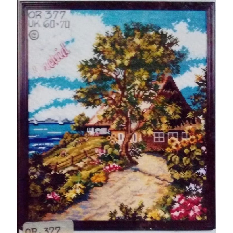 KRUISSTEEK KRISTIK ORCHID MOTIF PEMANDANGAN OR 377