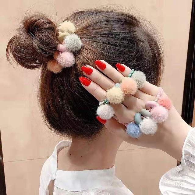 MURMURE.ID | IKAT RAMBUT KOREA SIMPLE MODEL POMPOM BINTANG KARET TALI RAMBUT WANITA HA070 HA071-5