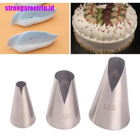 Stainless Steel Icing Piping Nozzles #580S, #580, #686 (3pcs)