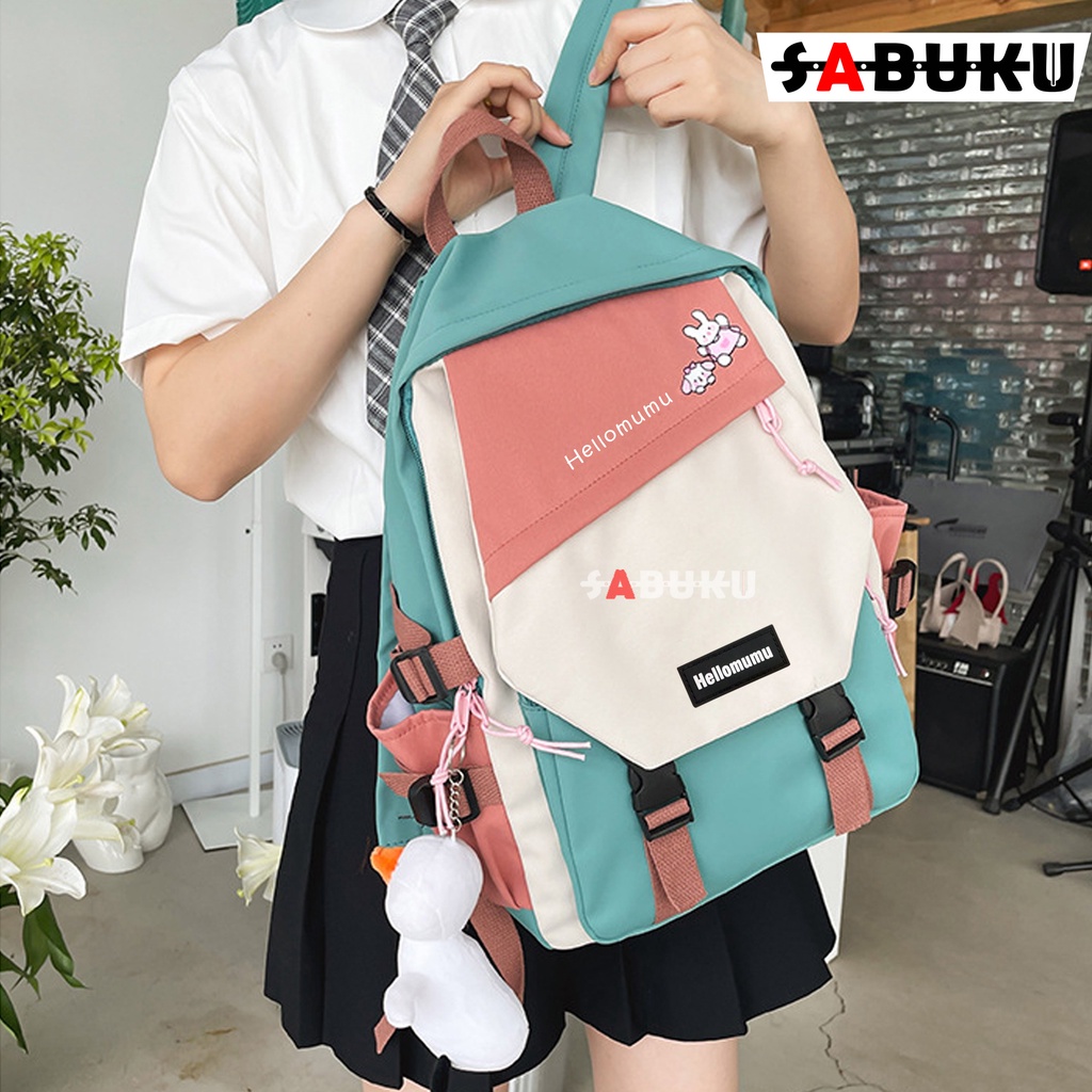 Tas Punggunga Wanita Tas Ransel Sekolah SD SMP Fashionable Backpack Tas Ransel Korea Fashion -182