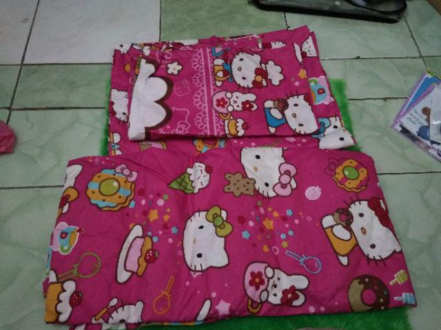 Sprei Karakter Kartun Anak Hellokitty Hk Hello Kitty 120x200 160x200 180x200 Single Queen King Size