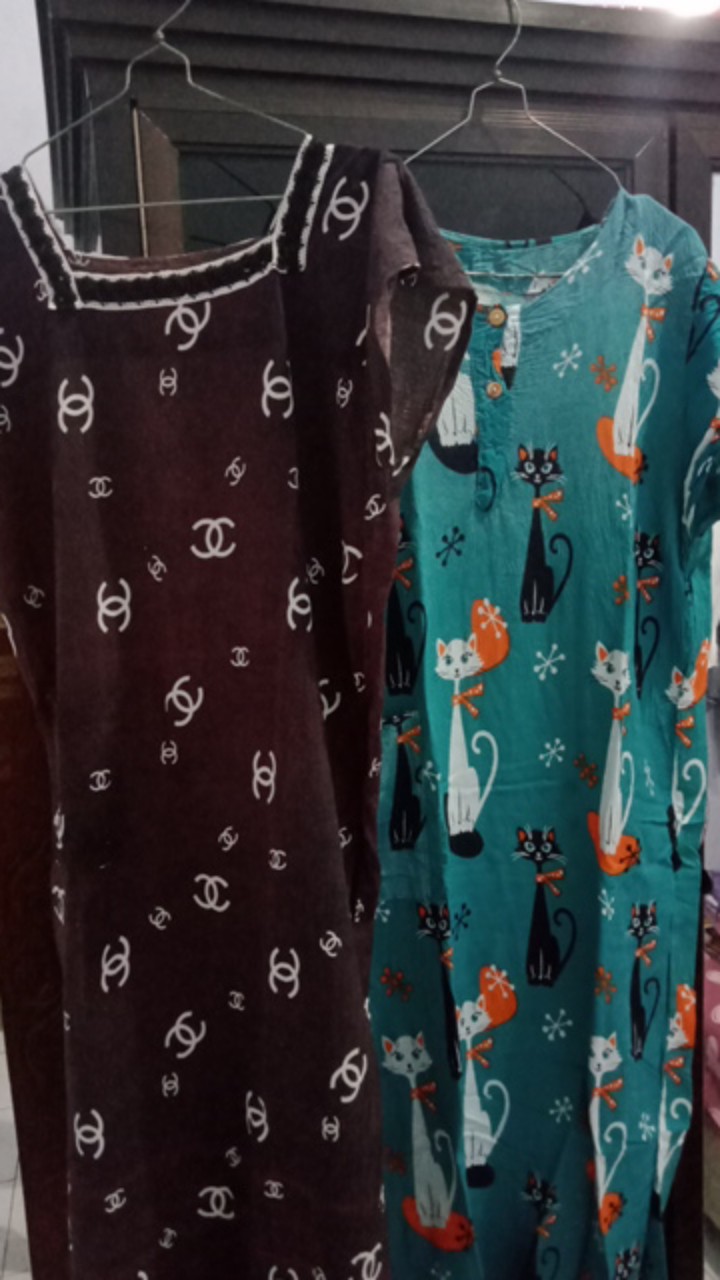 Daster Busui Batik Pekalongan Santung Bali Rayon Dress Solo