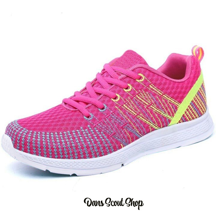 Sepatu Sneakers Wanita Olahraga Kasual Model Kets Perempuan-Pink List Biru