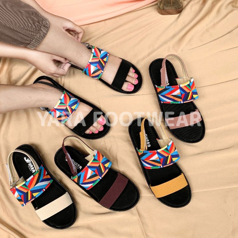  SANDAL  WANITA  BOHEMIAN TALI KAREN YARA TERBARU KEKINIAN  