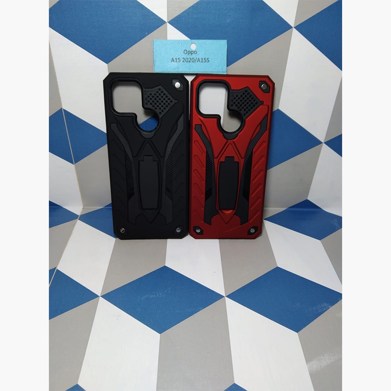 (LA) -Oppo A15 2020/A15S Phantom Series Stand Iron Hardcase Spigen touch armor case Robot