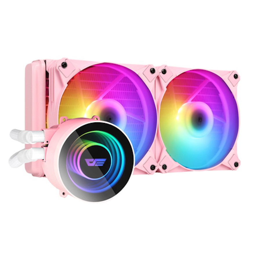 aigo darkFlash TWISTER DX-240 PINK ARGB LED 240mm AIO Liquid Cooler |  Shopee Indonesia