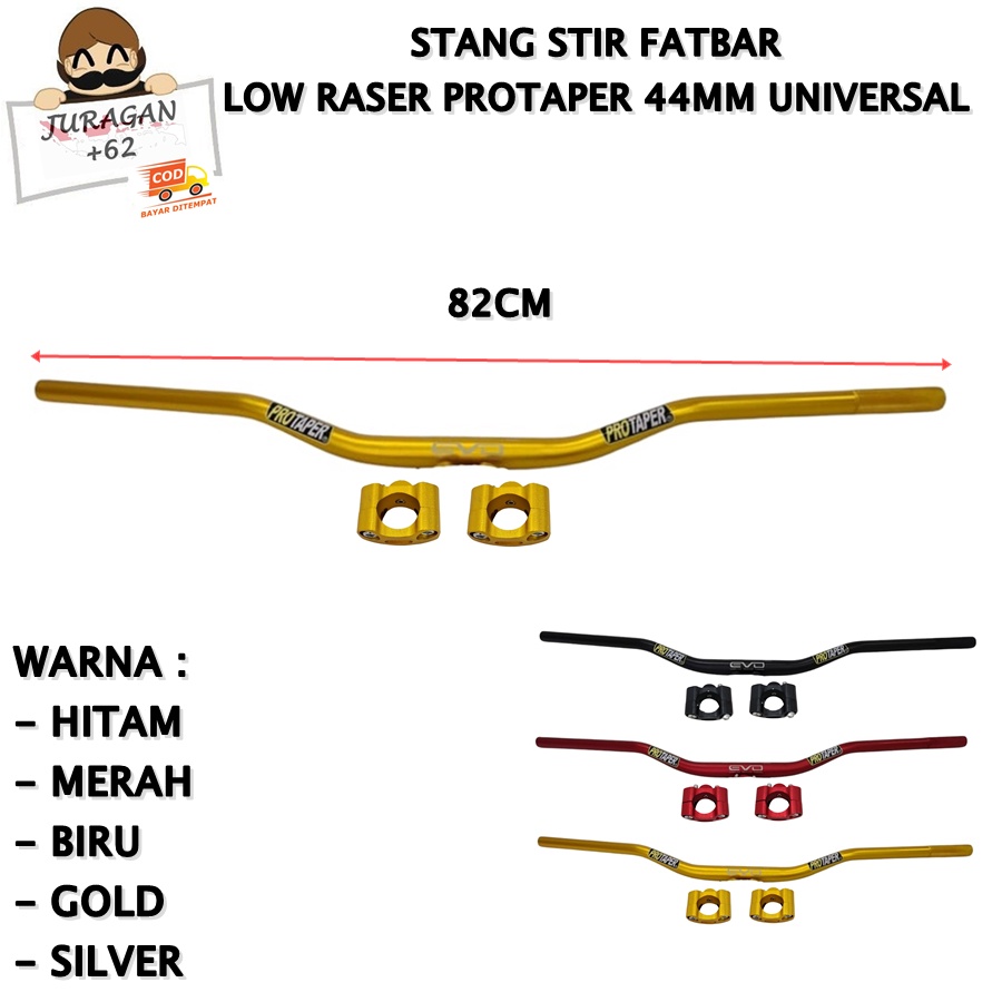 STANG STIR FATBAR LOW RAISER EVO MOTOR TRAIL MOTORCROSS 4MM