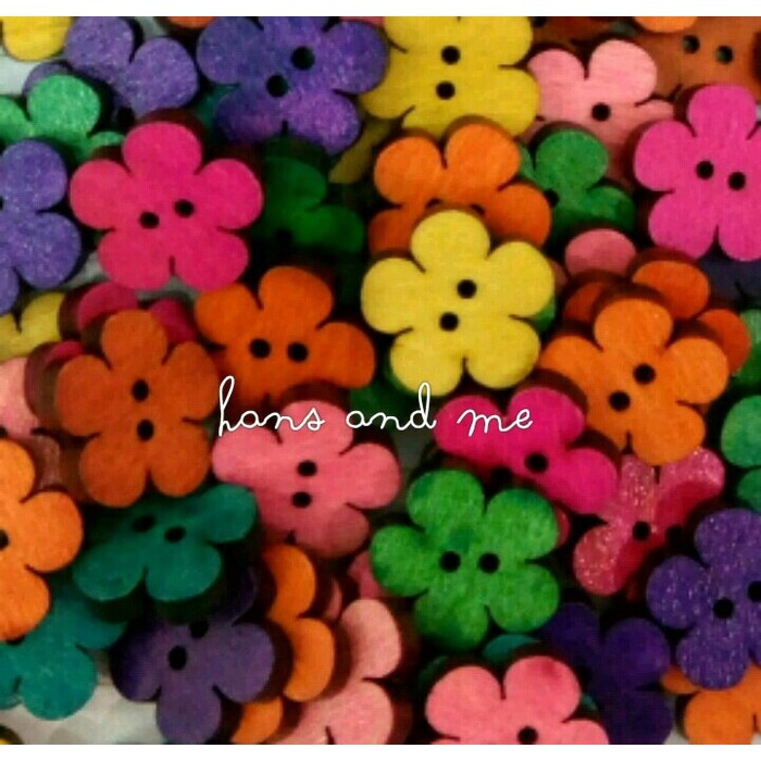 

Unik Kancing Kayu Bunga Warna Crayon Berkualitas