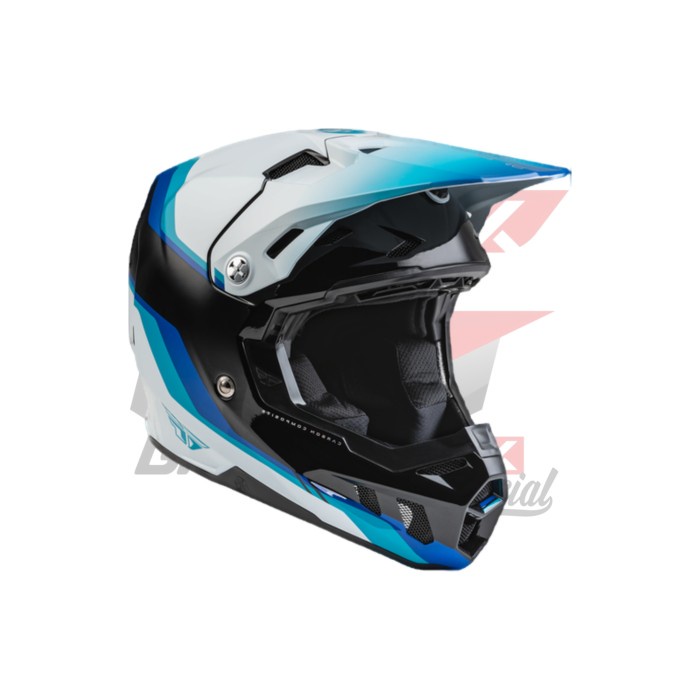 HELM FLY RACING FORMULA CC DRIVER HELMET - BLACK BLUE WHITE
