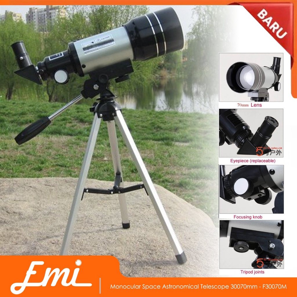 Teropong Space Astronomical Telescope Monocular 300/70mm - F30070M