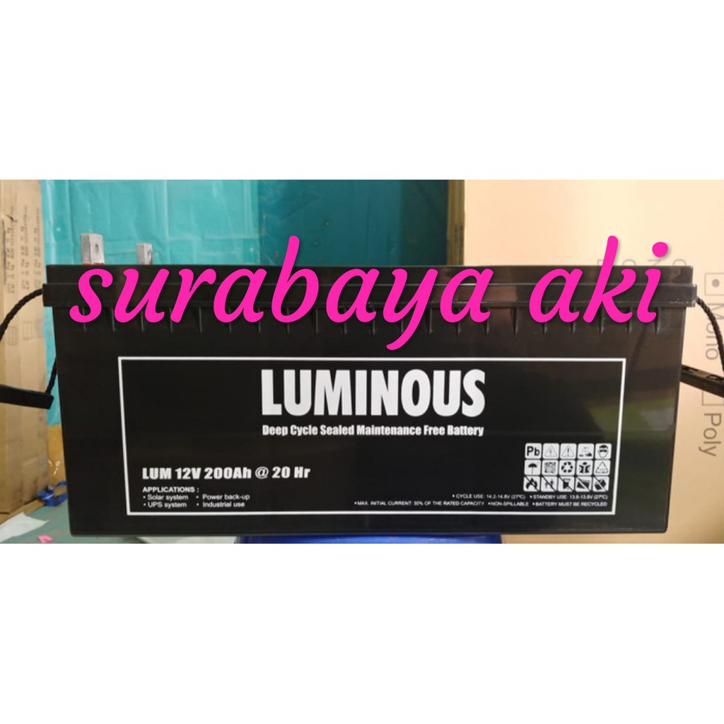 Baterai VRLA  Aki Kering  Baterai Luminous 200ah aki luminous 12v 200 ah