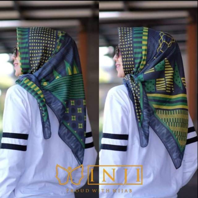 TerbaruHijab Voal Motif Inji || Inji KW || Kerudung segi empat terbaru