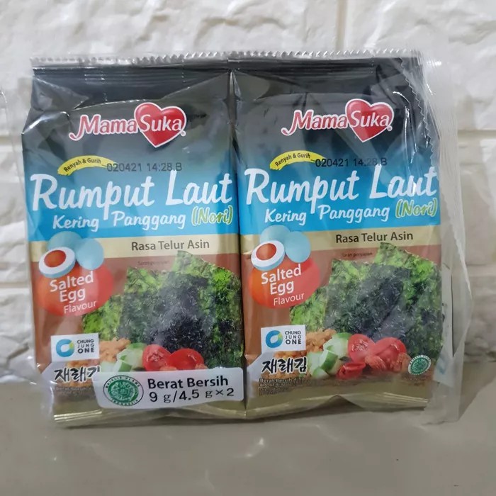 

MAMASUMA RUMPUT LAUT PANGGANG NORI RASA TELUR ASIN (SALTED EGG)