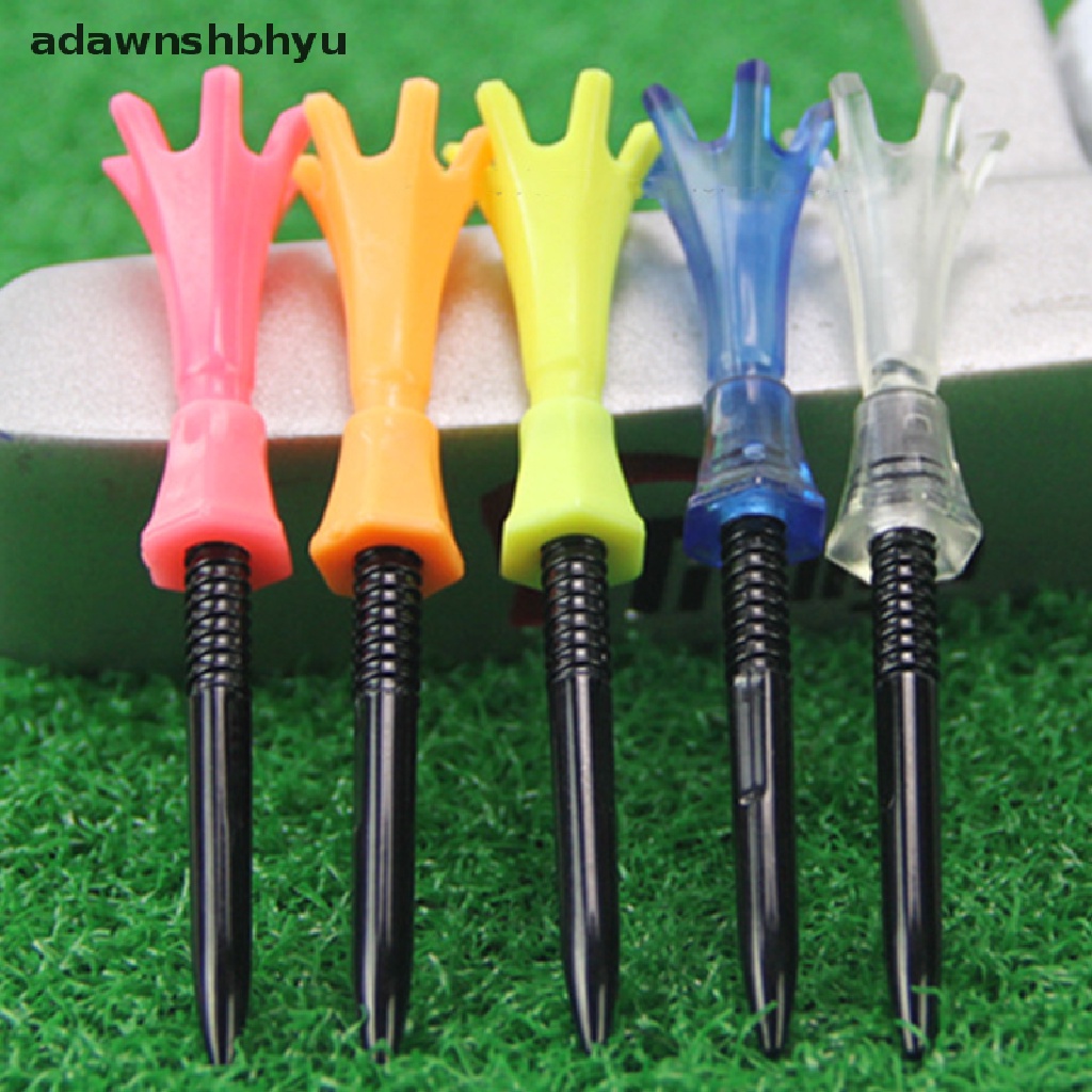 Adawnshbhyu 4pcs ​Tee Golf Adjustable Tinggi Golf Set Holder Tee Mahkota Plastik