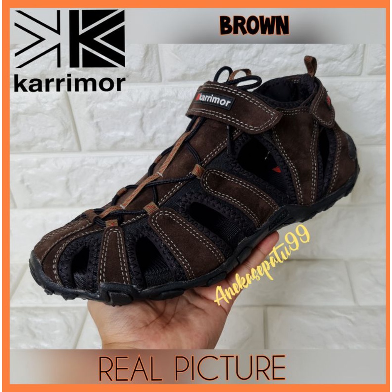 SANDAL GUNUNG OUTDOOR KARRIMOR SOL KARET ANTI SLIP / SENDAL SEPATU TRACKING HIKING COWOK KARRIMOR MTB