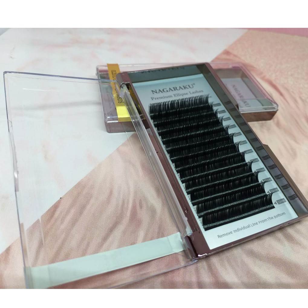 Nagaraku Premium Ellipse Eyelash Extension Single Size / Bulu mata super halus lembut