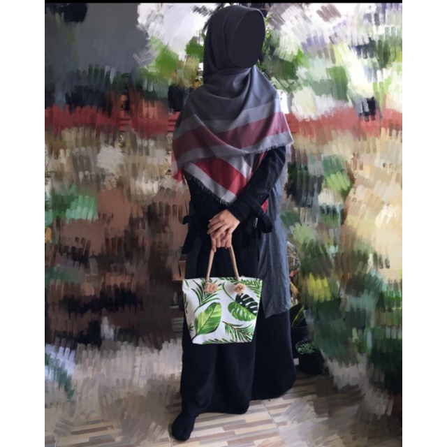TAS MUKENA  TAS JINJING  HANDBAG  TAS KANVAS SLINGBAG