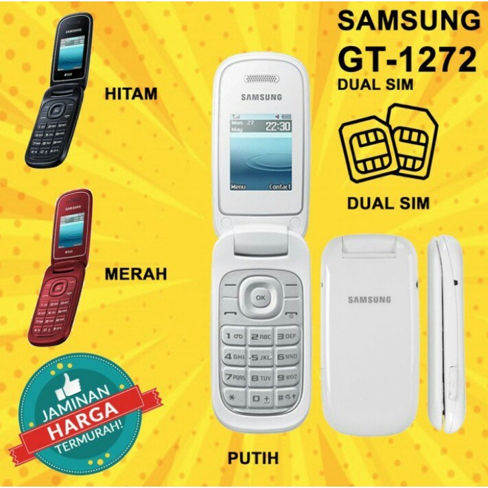 Handphone Samsung Caramel 1272 Flip Hp Jadul Samsung 1272 HP MURAH BAHASA INDONESIA