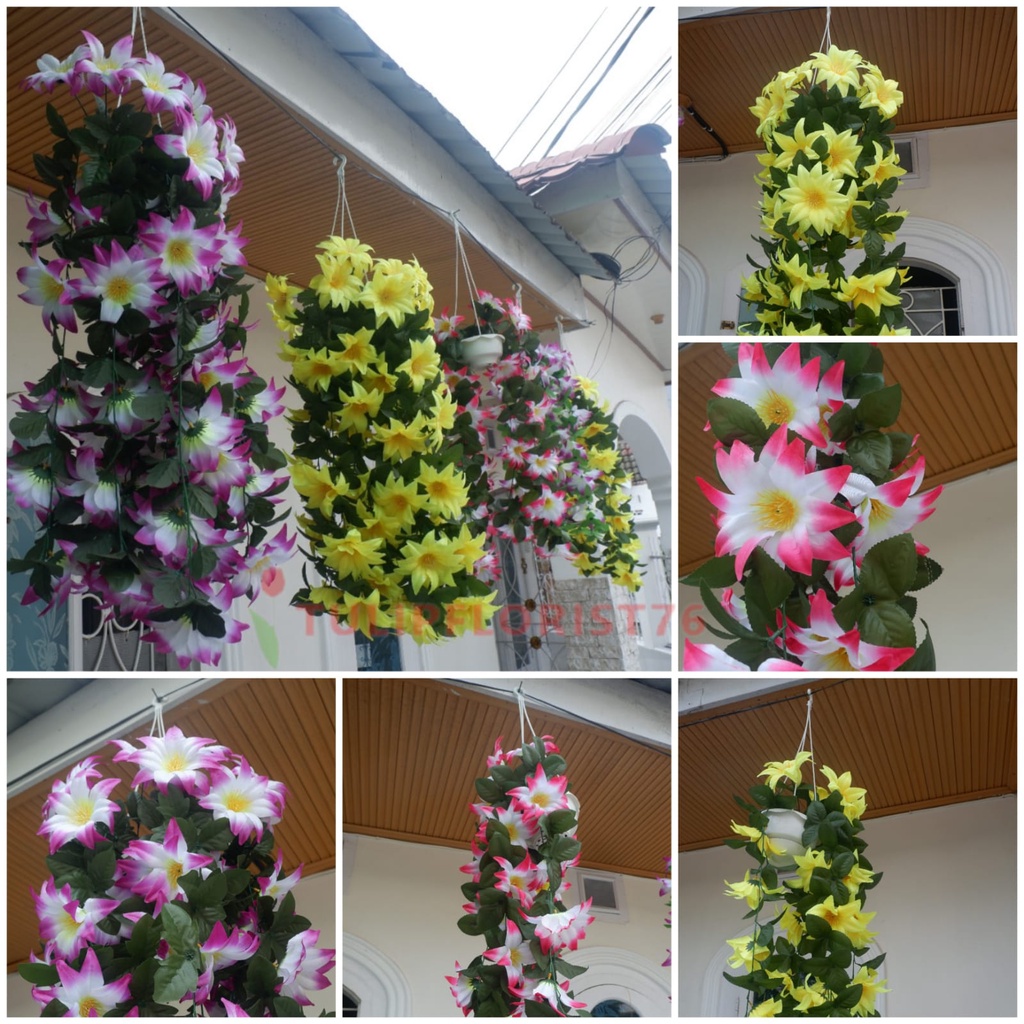 Bunga Dahlia Gantung Artificial