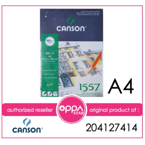

Canson 1557 Drawing A4 30 180 Suitable for Watercolor 204127414