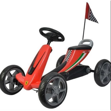 {SuryaStore} mobil anak Gokart Kayuh ferari Lisensi Pliko Limited