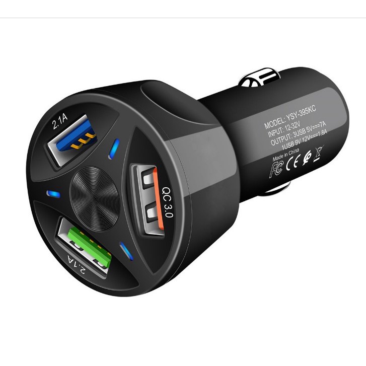 Car Charger 3 Ports Charger Mobil Colokan 3 Quick Charge 7A