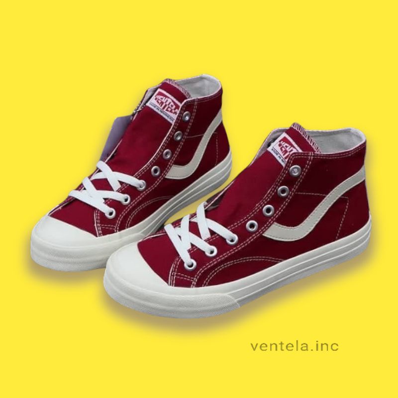 Sepatu ventela public high maroon original