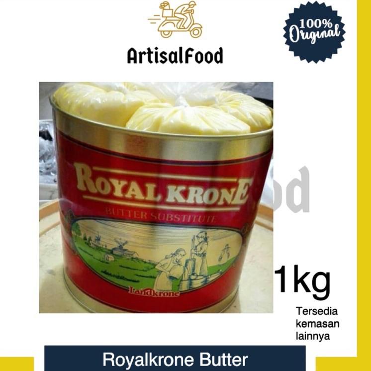 

jj Royal Krone Royalkrone Landkrone Butter Mentega 1kg Room Butter kiloan 1 kg HSjj (Terbaru)