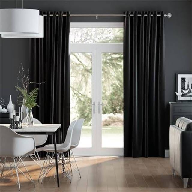 Promo hordeng blackout import polos pintu dan jendela minimalis mewah
