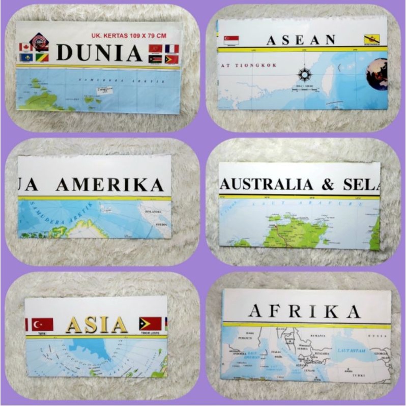 

Peta Lipat Dunia/Indonesia/Asean/Benua/Pulau/Provinsi 109x79cm