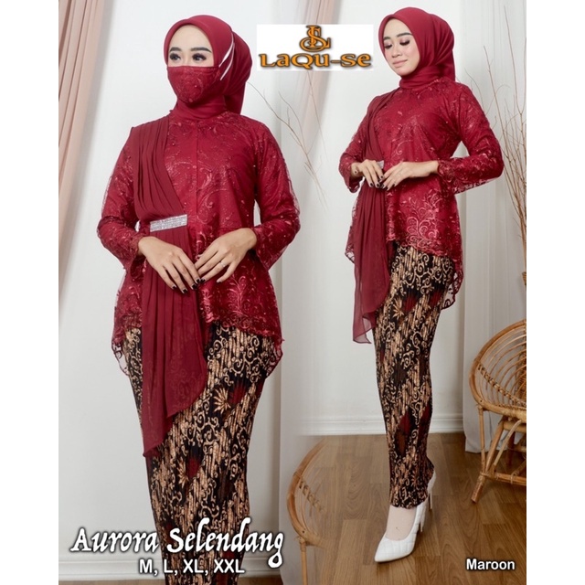 Kebaya Aurora Selendang Stelan Kebaya Slendang Set Kebaya Wisuda Kebaya Modern Atasan Kebaya Blouse Kebaya Terbaru By Laquse Kebaya