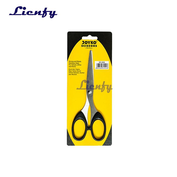 

Gunting Sedang Joyko Scissors [SC-838] / Gunting Kertas Kain Plastik / Gunting Besar Super Tajam / Gunting Dapur Hitam / Alat Pemotong Kain