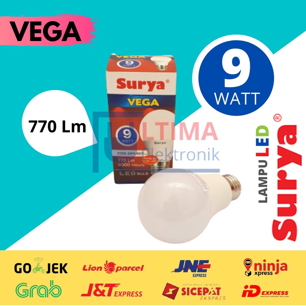 Lampu LED Surya Vega 9 Watt LED Bulb Bohlam LED 9 watt