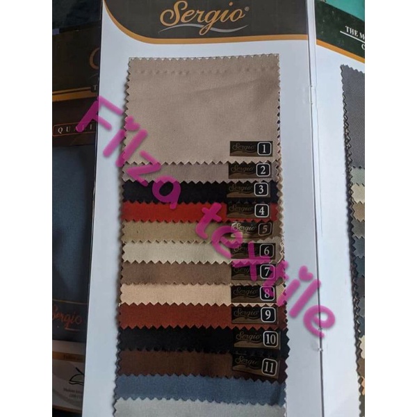 KAIN JAS SERAGAM DLL SERGIO HIGH TWIST PREMIUM WARNA HITAM