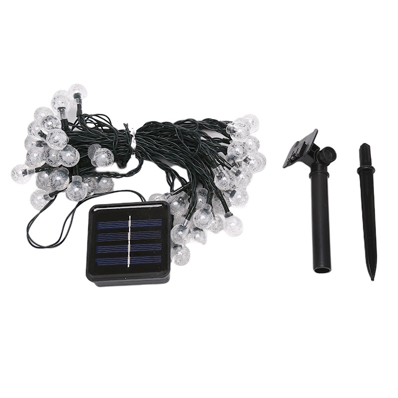 {LUCKID}Solar Powered Bulbs Led String Lights for Outdoor Lighting Courtyard Street