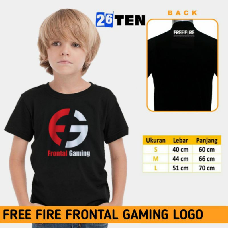 Baju Free Fire Frontal Gaming Logo - Baju Anak - Baju Distro
