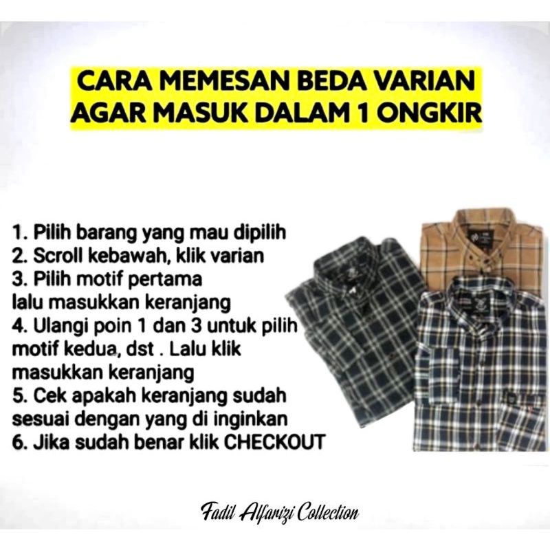 Kemeja flanel Lengan panjang Kmeja motif flannel // hem panjang motif // kemeja casual kotak2 kemeja flanel pria