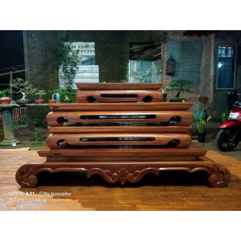 Meja Bonsai Kayu jati original