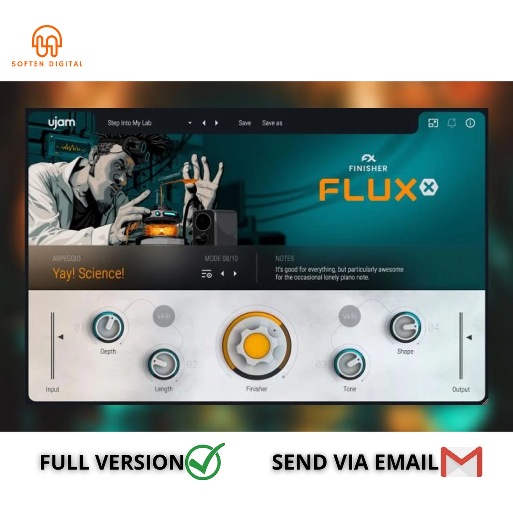 Jual UJAM Finisher Fluxx v1 VST Plugin Microdosing fuzz boxes, sample