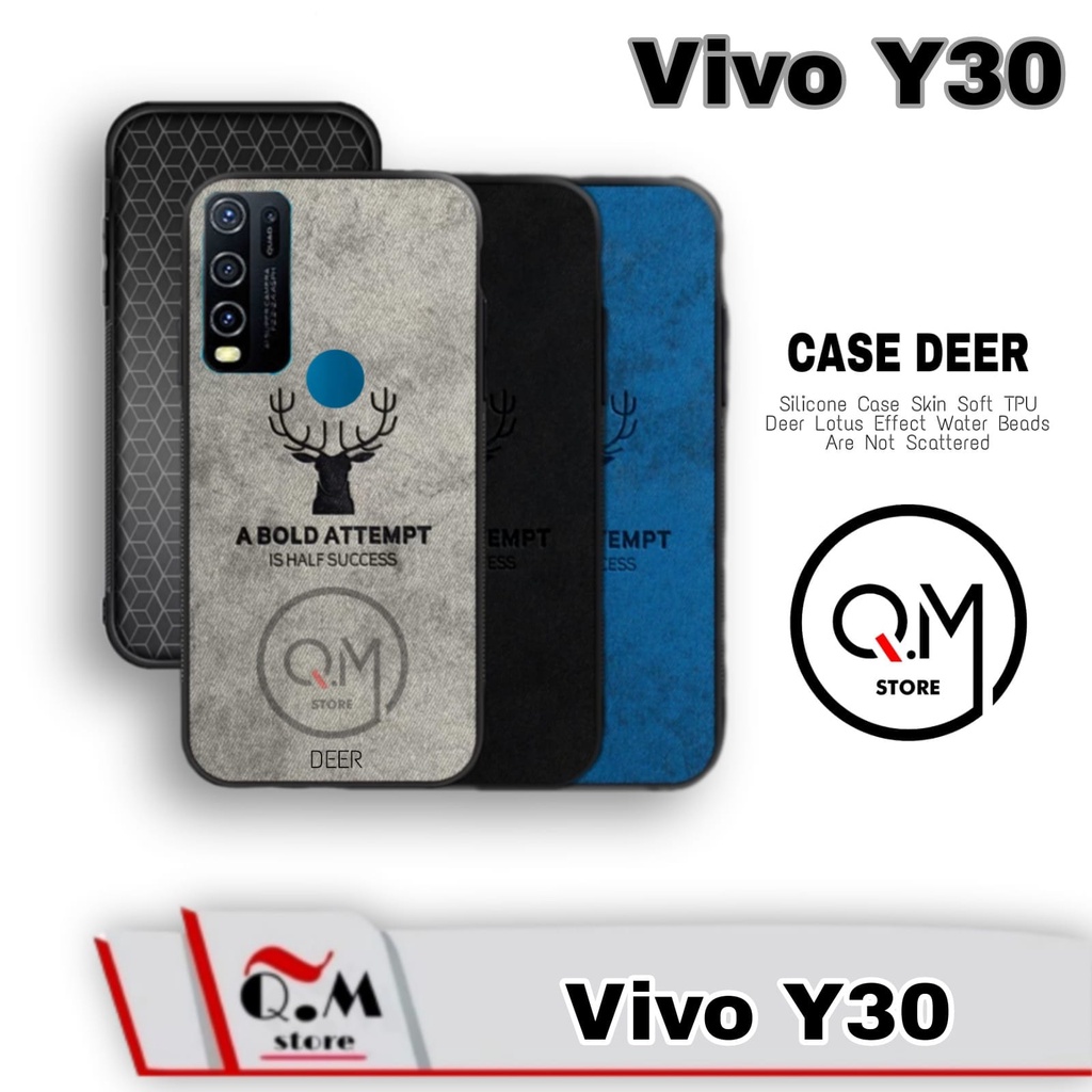 Case Vivo Y30 Softcase Deer Pelindung Back Cover Bermotif Jens Casing Vivo Y30