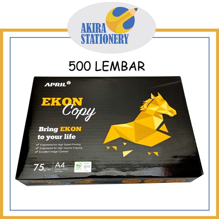 

Order Langsung KERTAS HVS A4 75 GR EKON PAPER / EKON 1 RIM / 500 LEMBAR Diskon