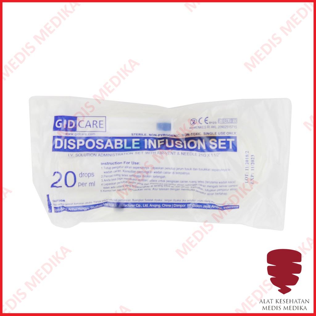 Infusion Set Adult GID Care Alat Bantu Selang Infus Set Dewasa Infuset