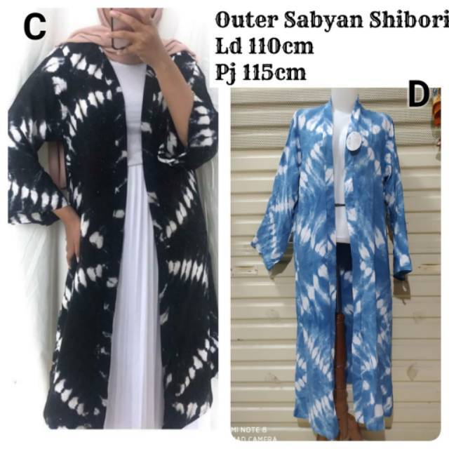 Outer sabyan sibori new model  merk sama dengan outer lengan sibori